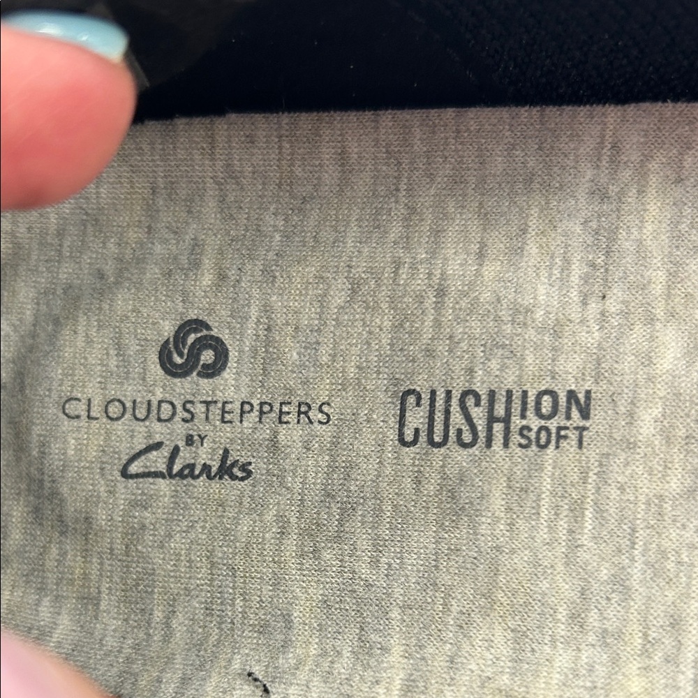 Clarks Cloudsteppers Cushion Soft Black and Gray Women's Flats - Picture 3 of 5